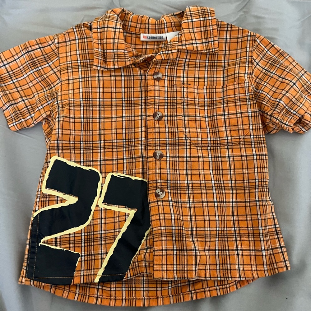❤️4 for $10❤️ Plaid 12 month short sleeve top